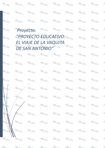Proyecto Educativo: El Viaje de la Vaquita de San Antonio