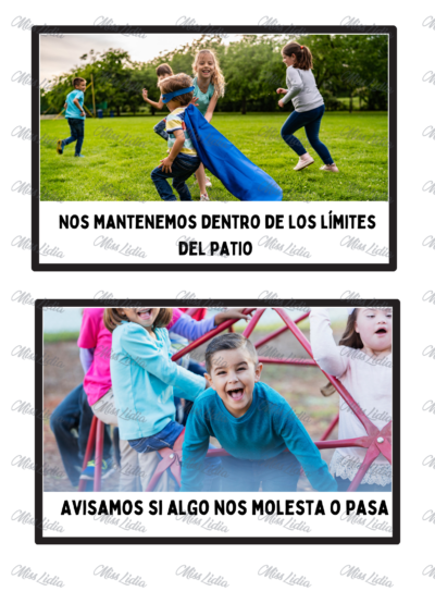 Normas del Patio y la Comida: Carteles y Pautas para Nivel Inicial