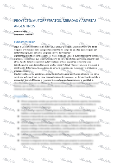 Preview Proyecto: Autorretratos, Miradas y Artistas Argentinos