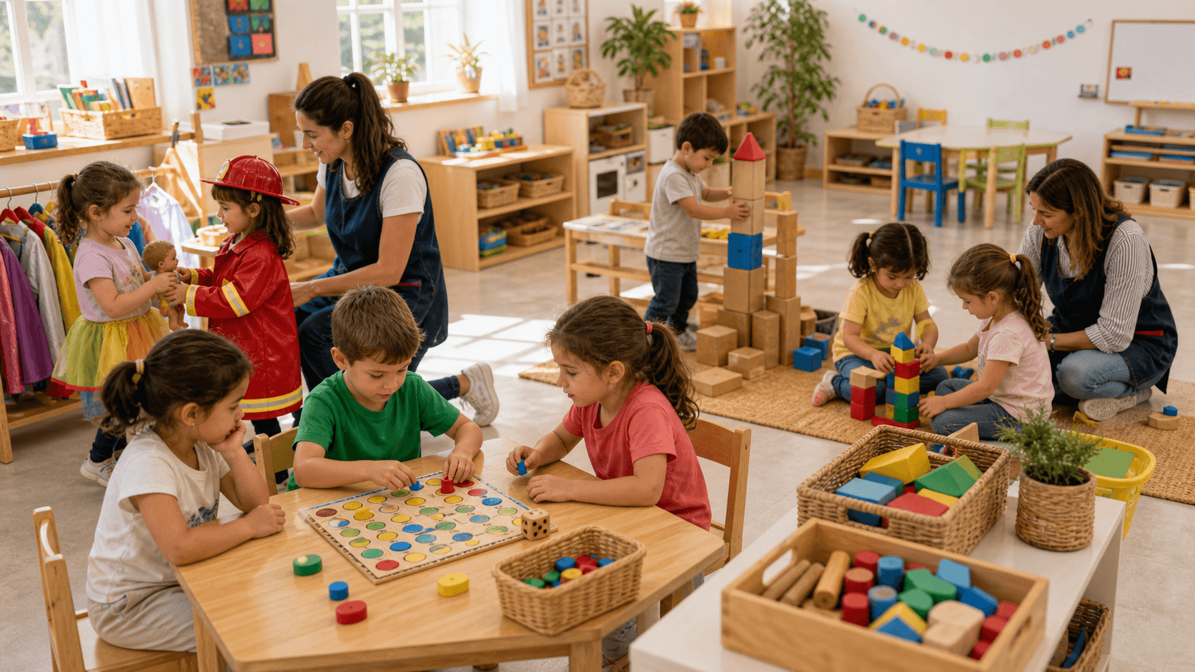 Docente organizando una línea de tiempo anual de efemérides para Nivel Inicial