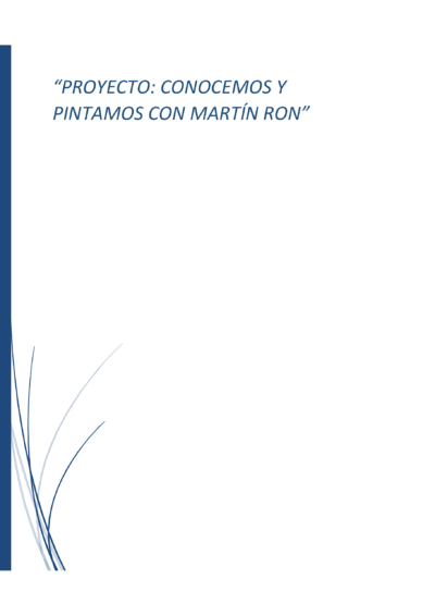 Portada Proyecto: Conocemos y Pintamos con Martín Ron