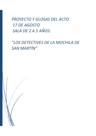 Portada Proyecto y Glosas del Acto