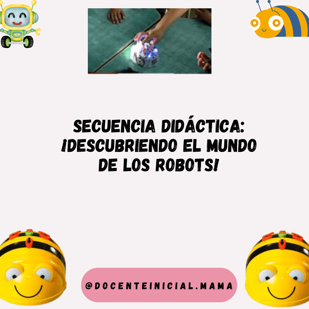 Niños y niñas usando tarjetas de dirección para programar un Bee-Bot en Nivel Inicial