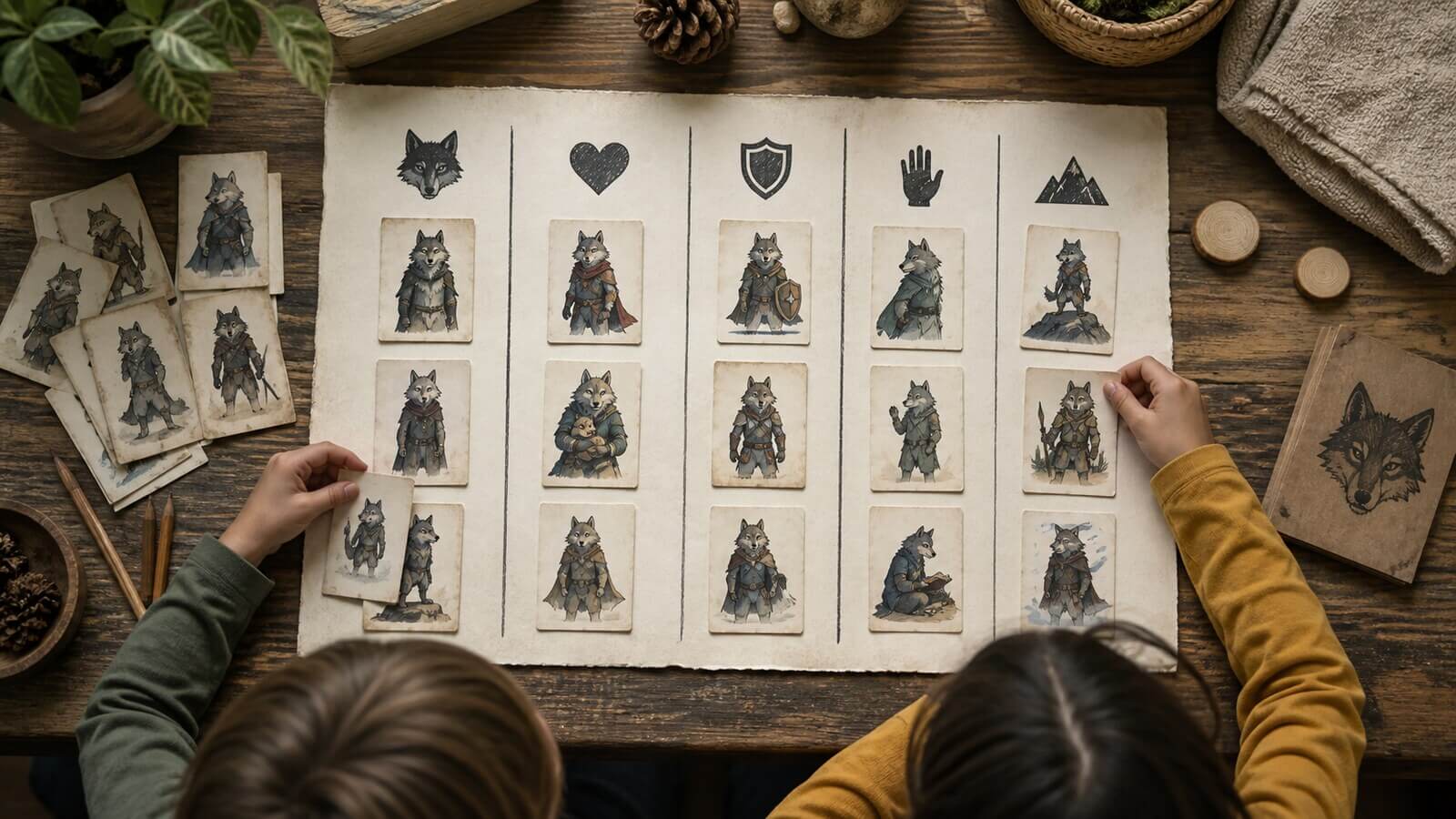 Comparación de distintos personajes lobo