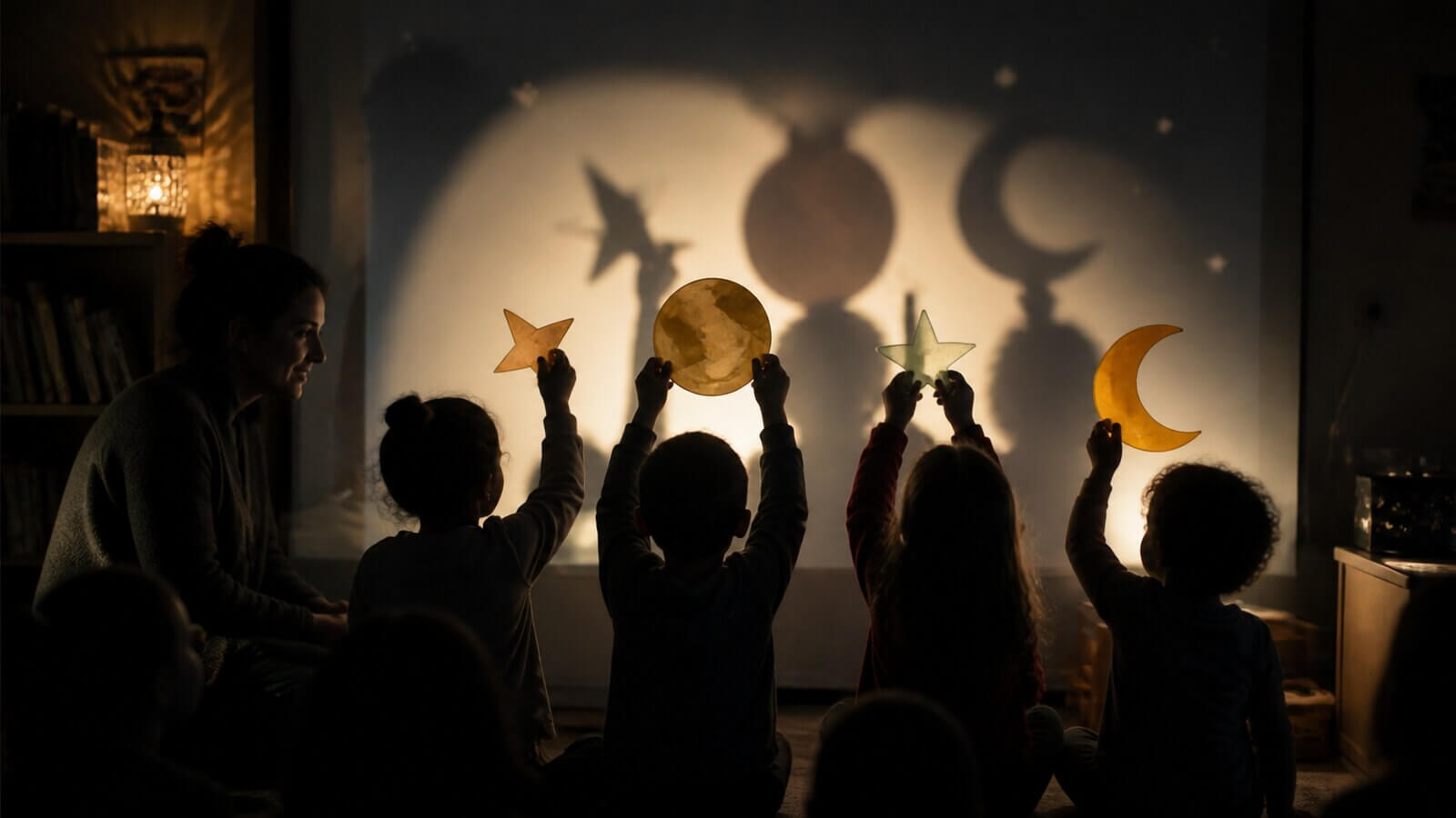 Exploración de sombras y luz después de la lectura