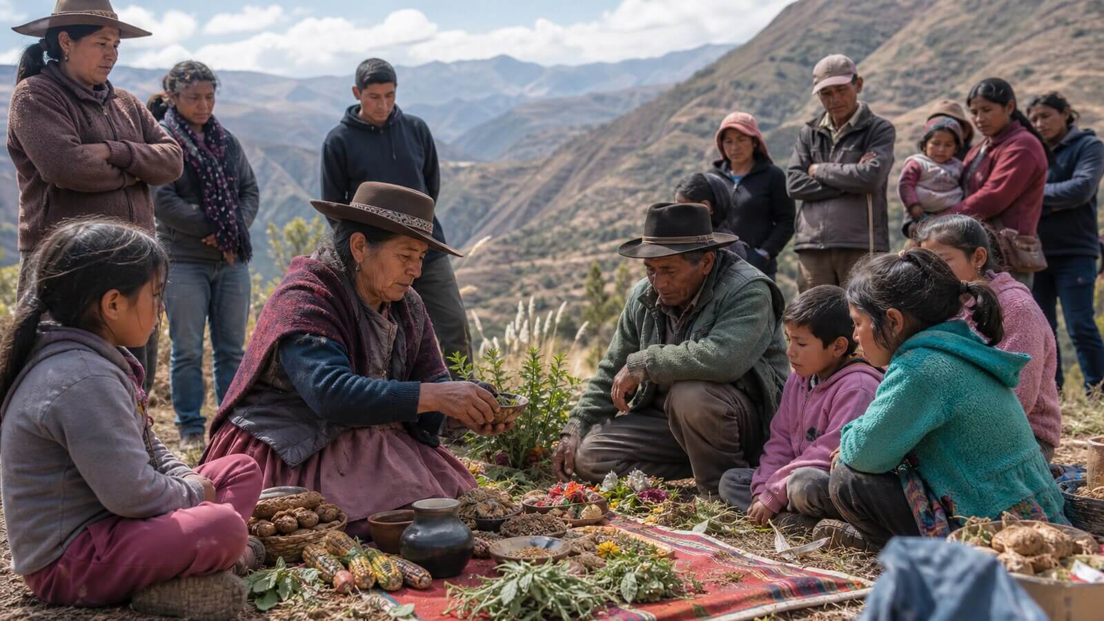 Comunidad andina y celebración respetuosa de la Pachamama