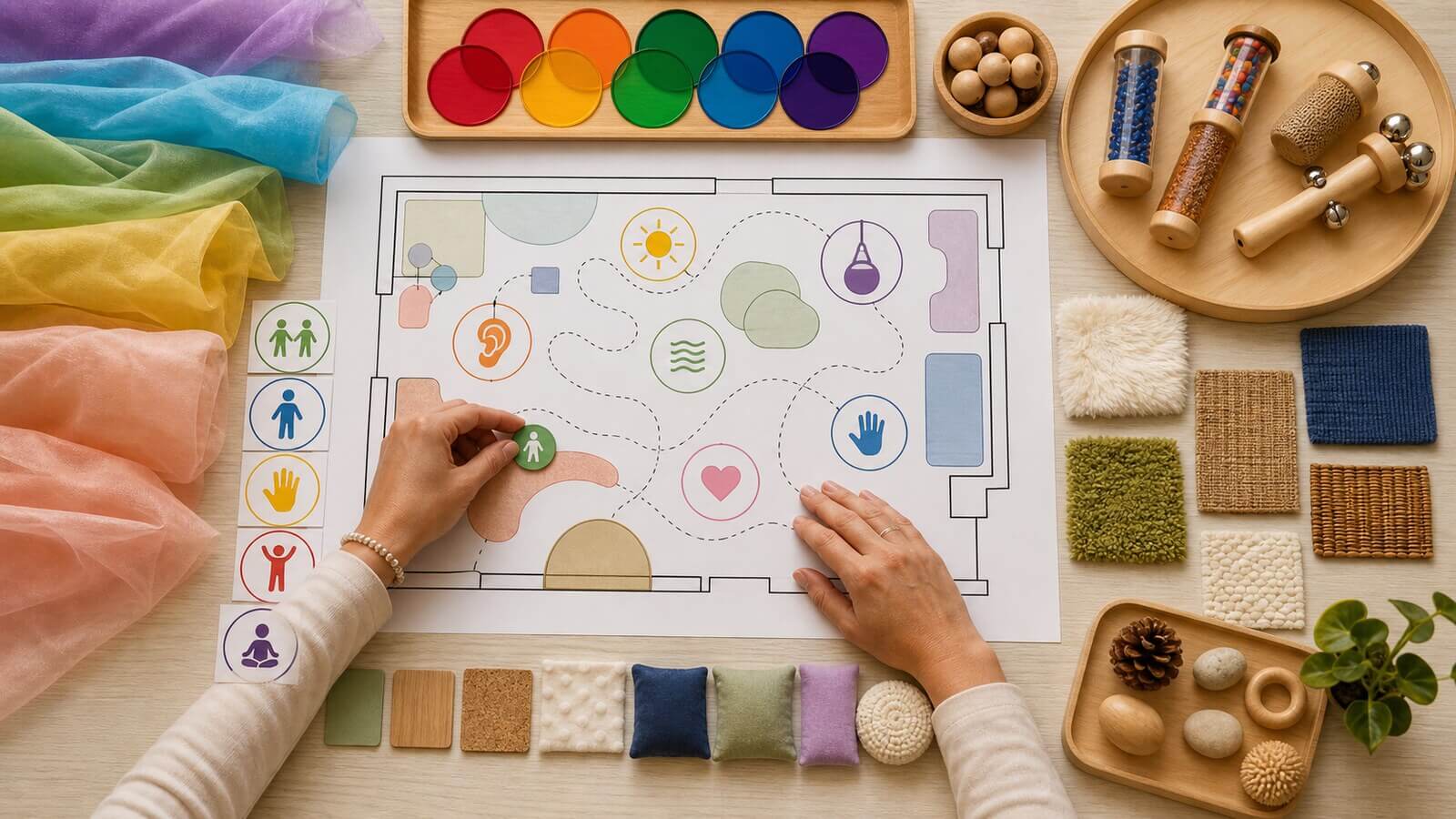 Plano de un ambiente multisensorial pedagógico