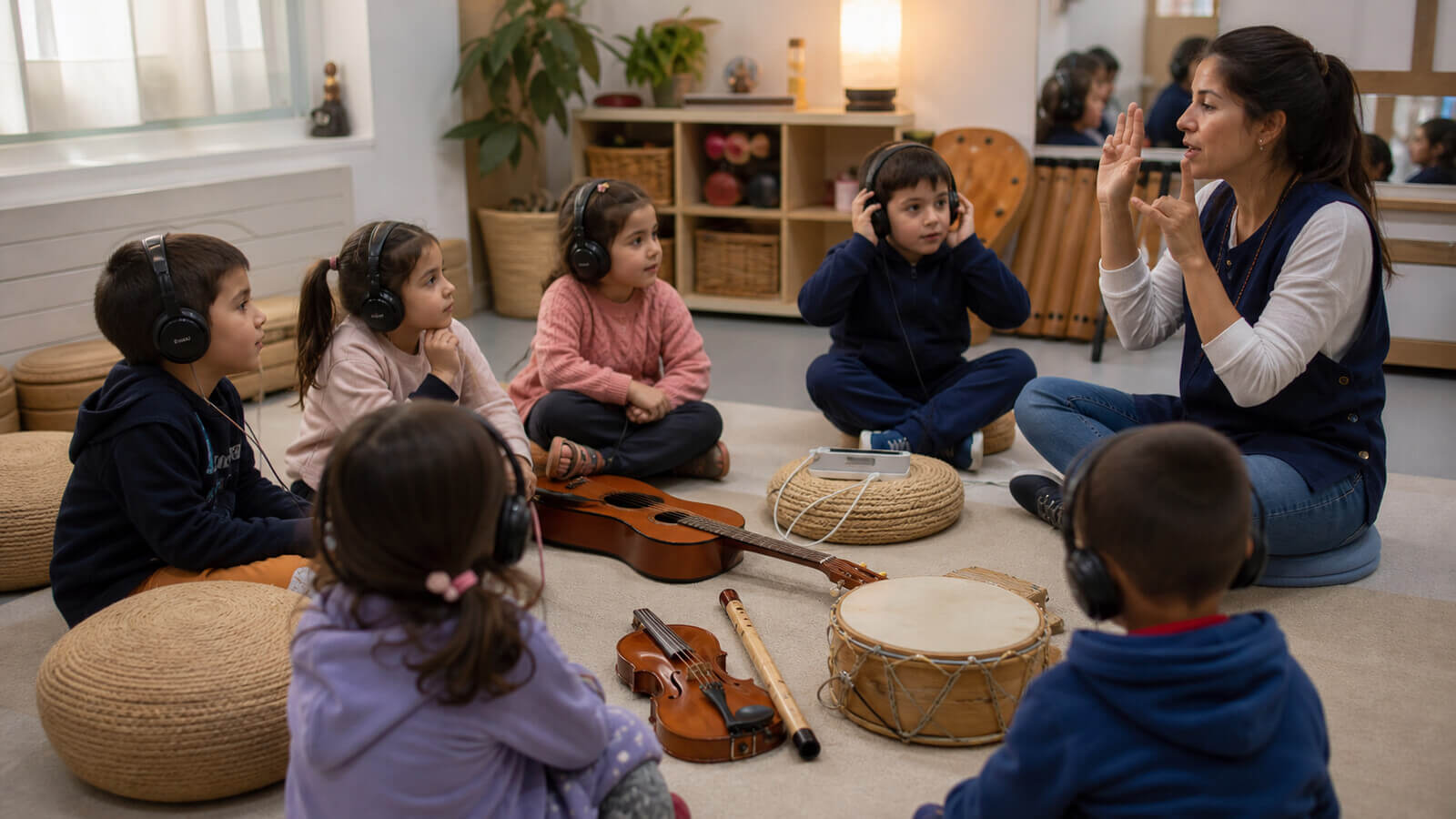 Niños comparan versiones instrumentales del Himno Nacional