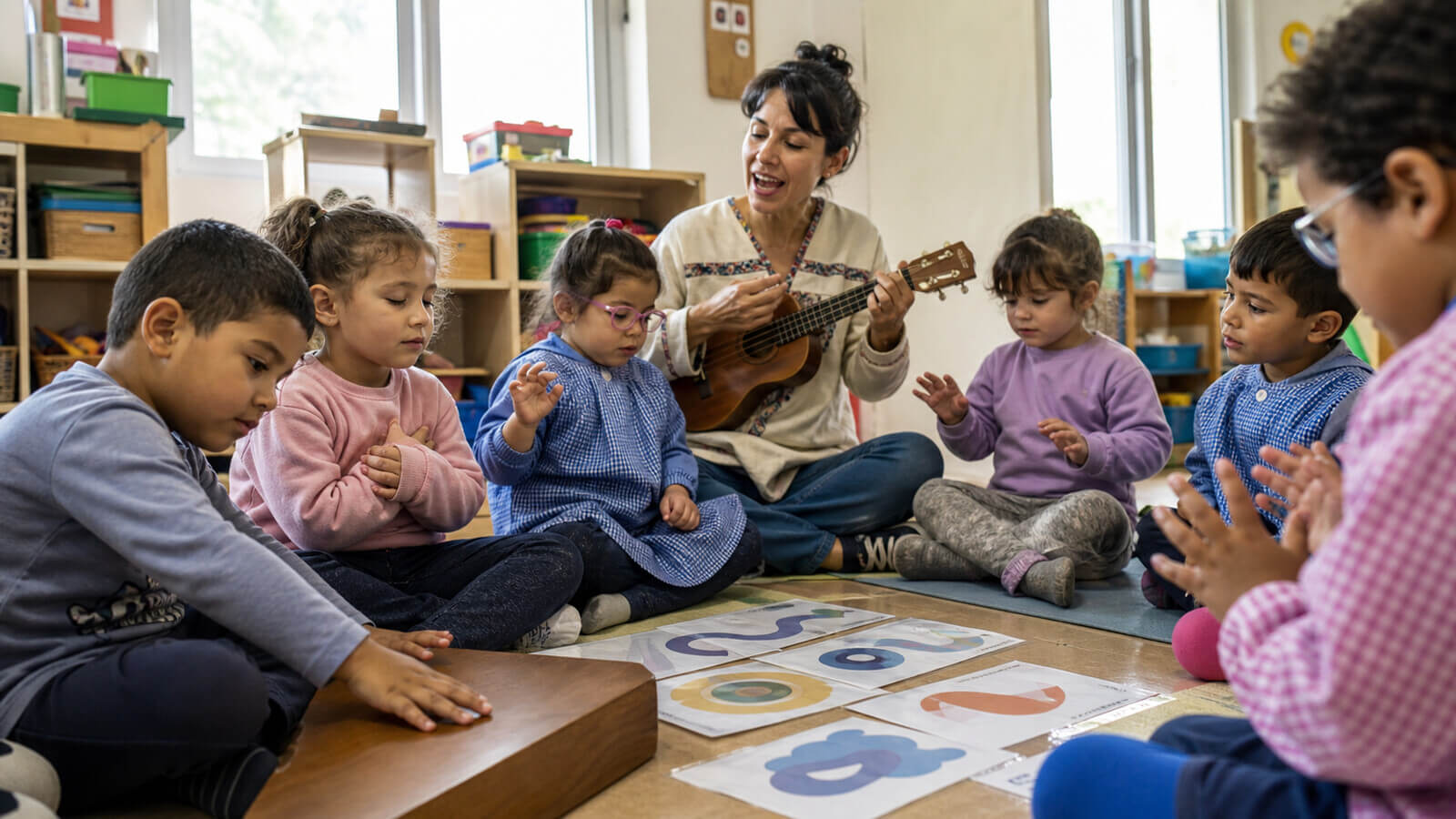 Partitura, ondas sonoras y gestos accesibles para escuchar el Himno