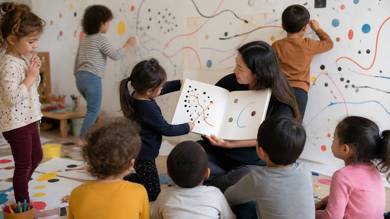 Libros interactivos color y creación colectiva en Nivel Inicial