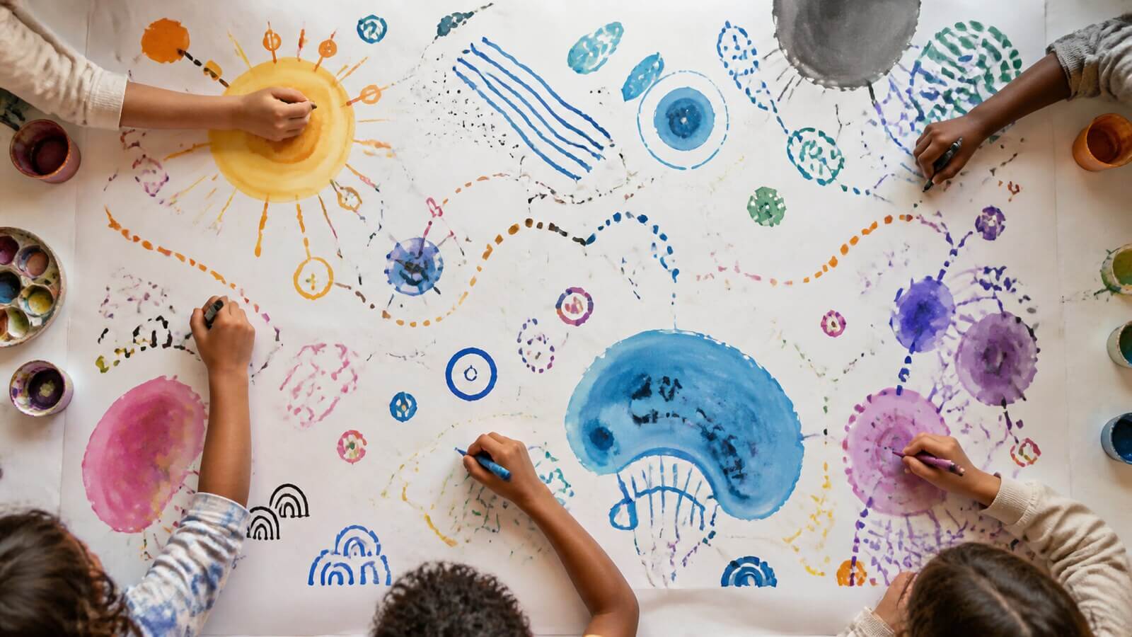 Exploración de puntos líneas y gestos a partir de libros interactivos