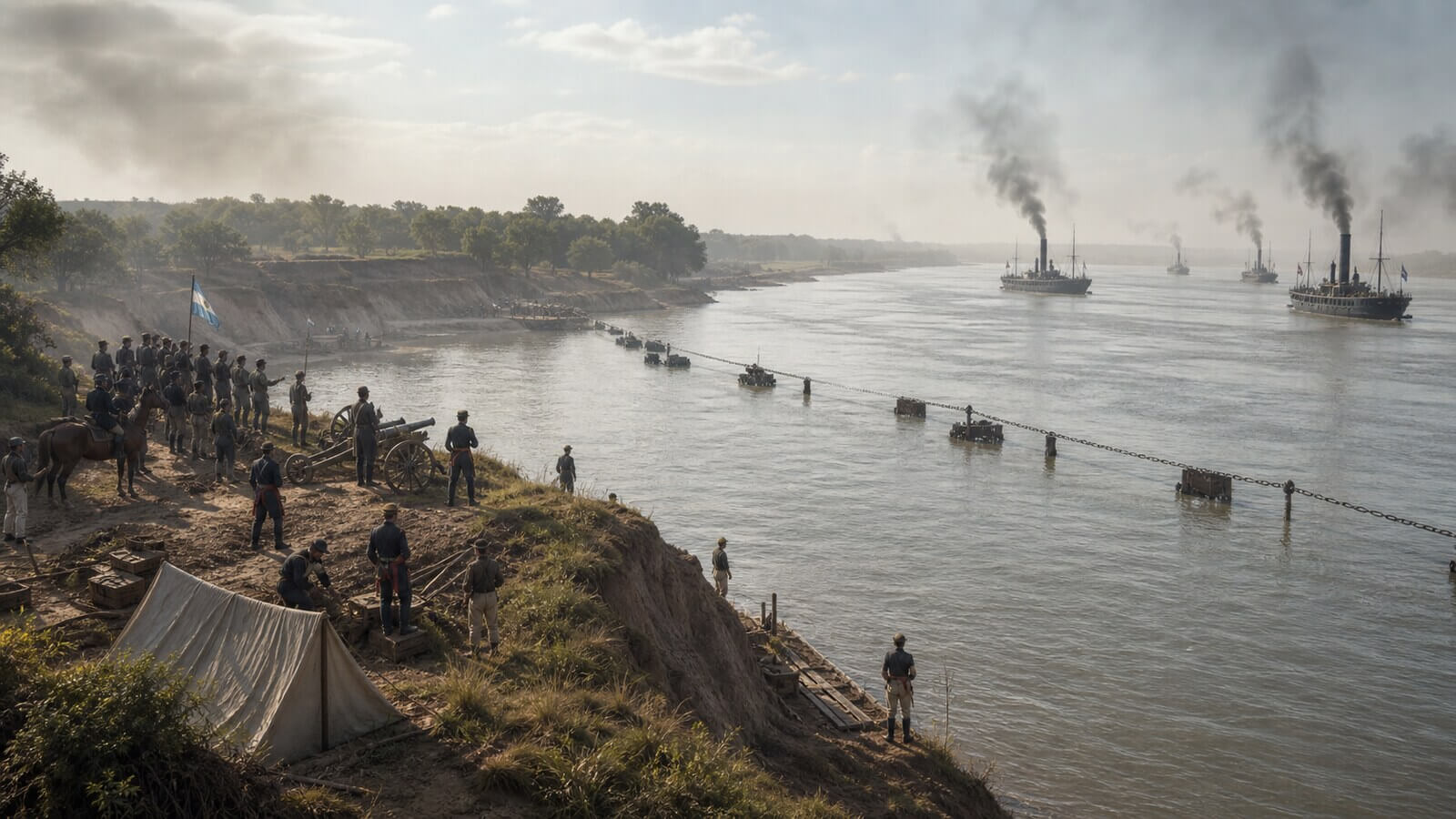 20 de noviembre Día de la Soberanía Nacional y batalla de la Vuelta de Obligado sobre el río Paraná