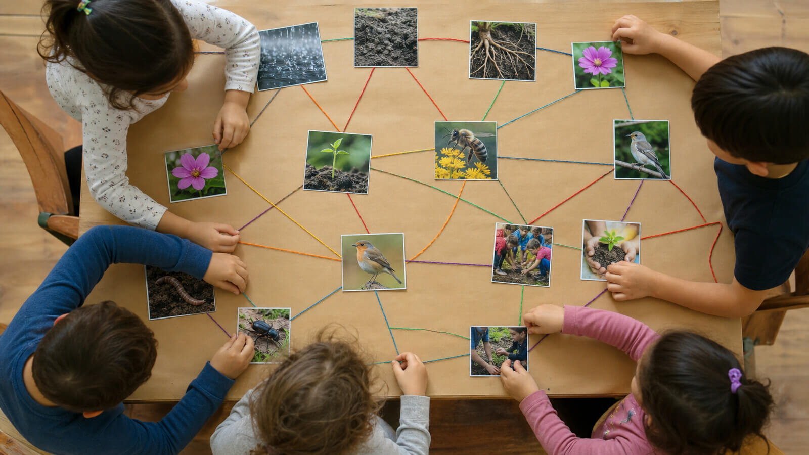 Mapa de relaciones ambientales construido por niños