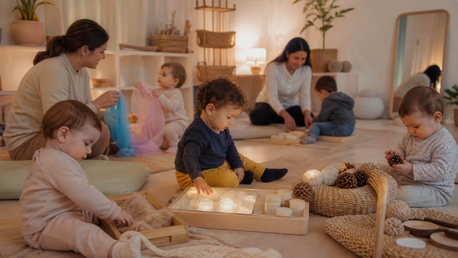 Los sentidos en Jardín Maternal con experiencias seguras y serenas