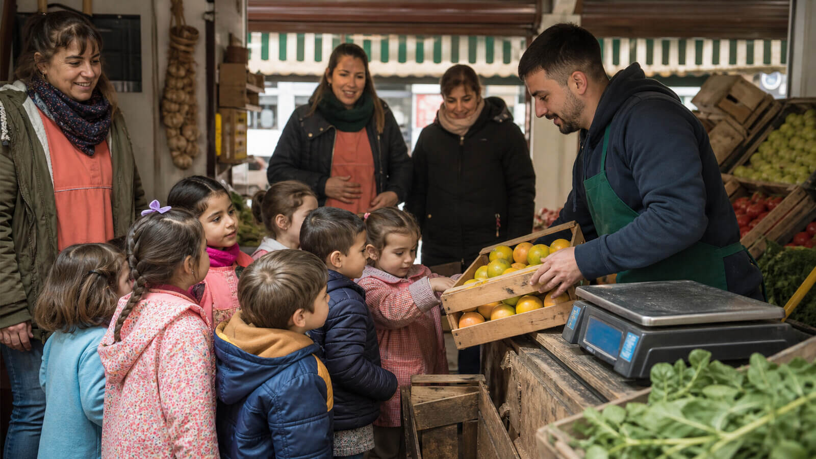 Visita de Nivel Inicial a una verdulería del barrio