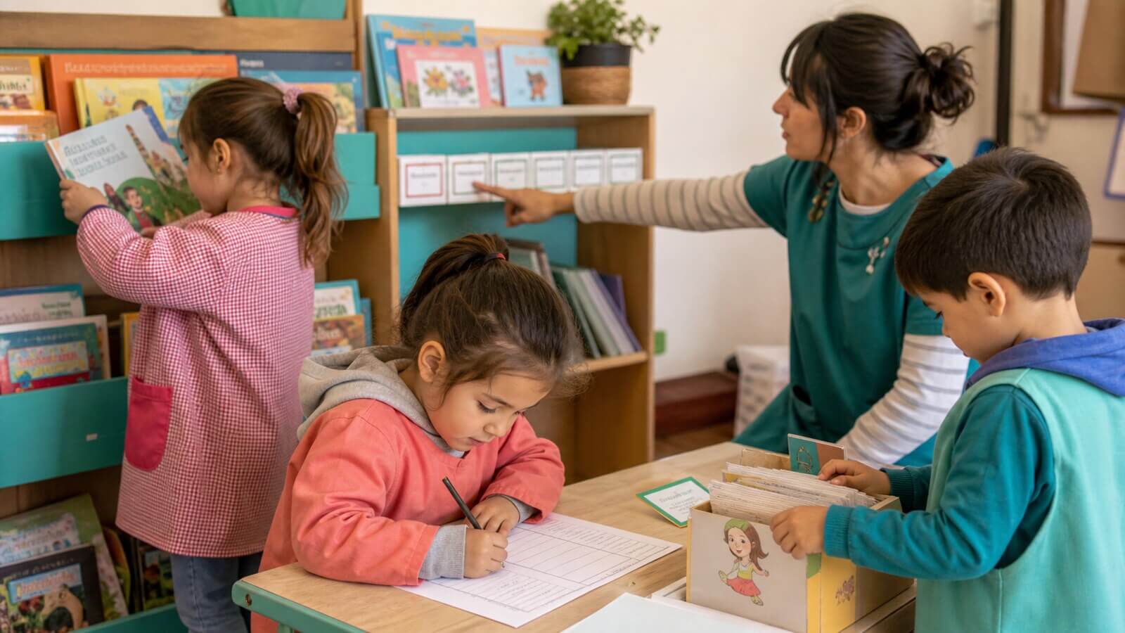 Lectura y escritura durante el préstamo de libros