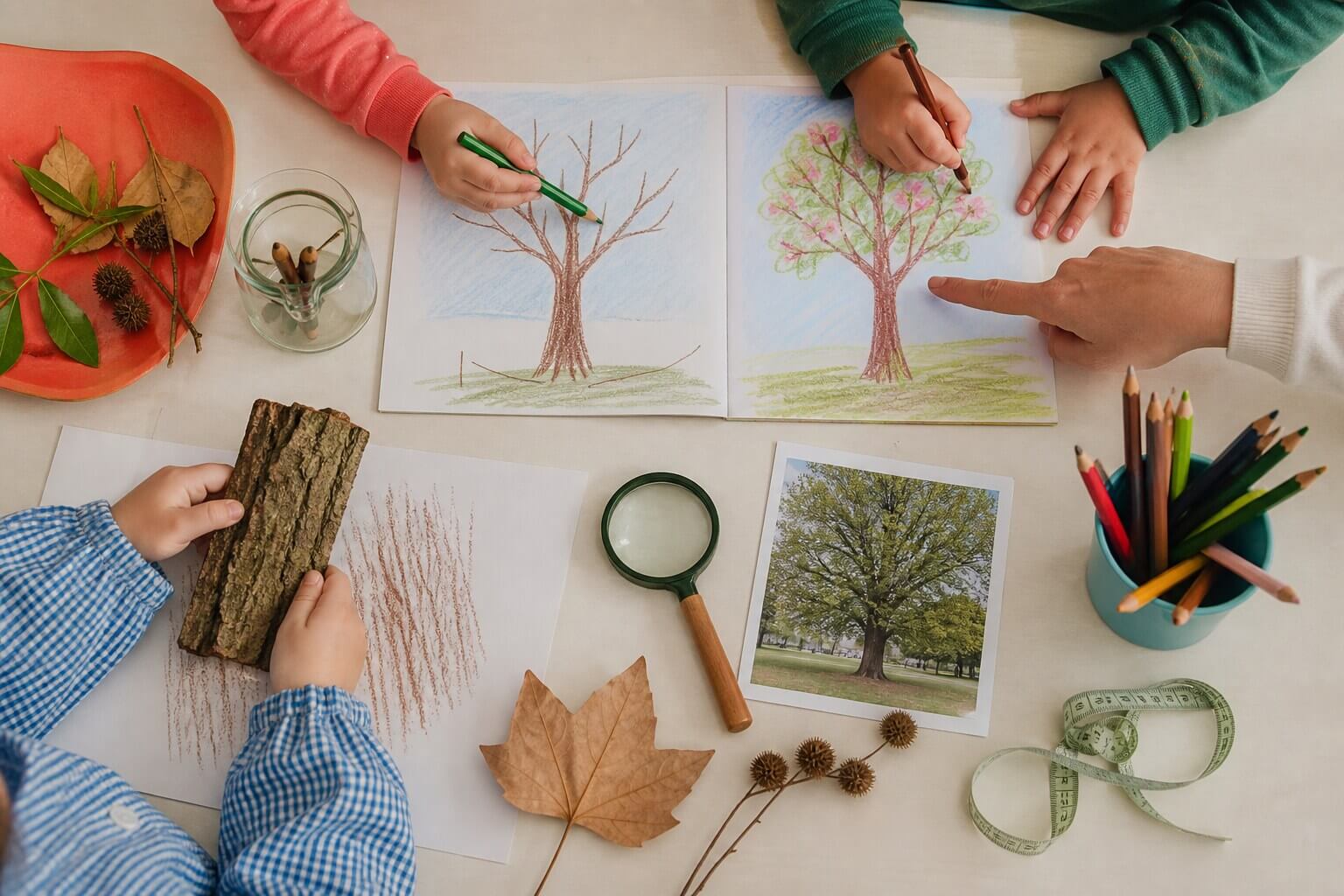 Registro de la biografía de un árbol cercano