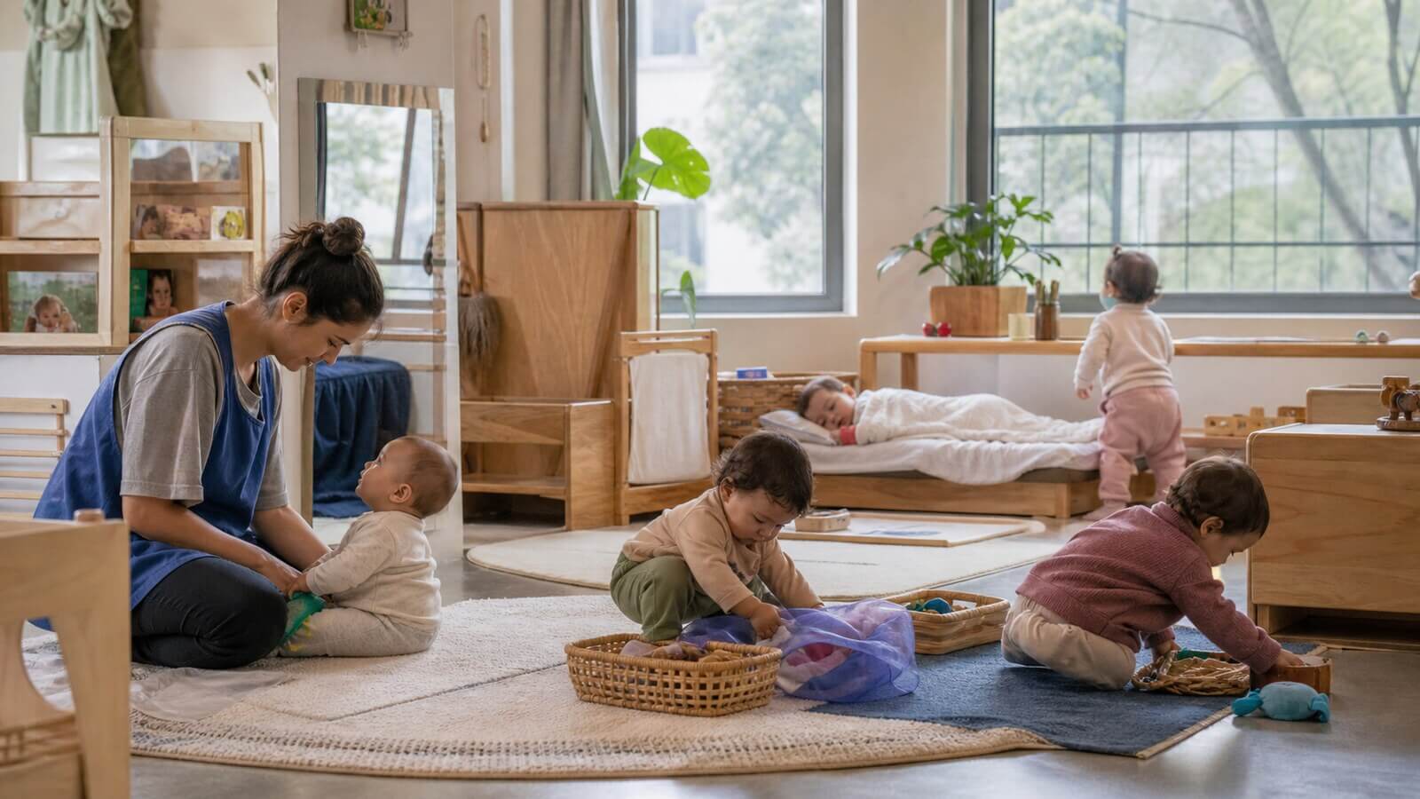 Ambiente organizado para bebés y deambuladores en Jardín Maternal