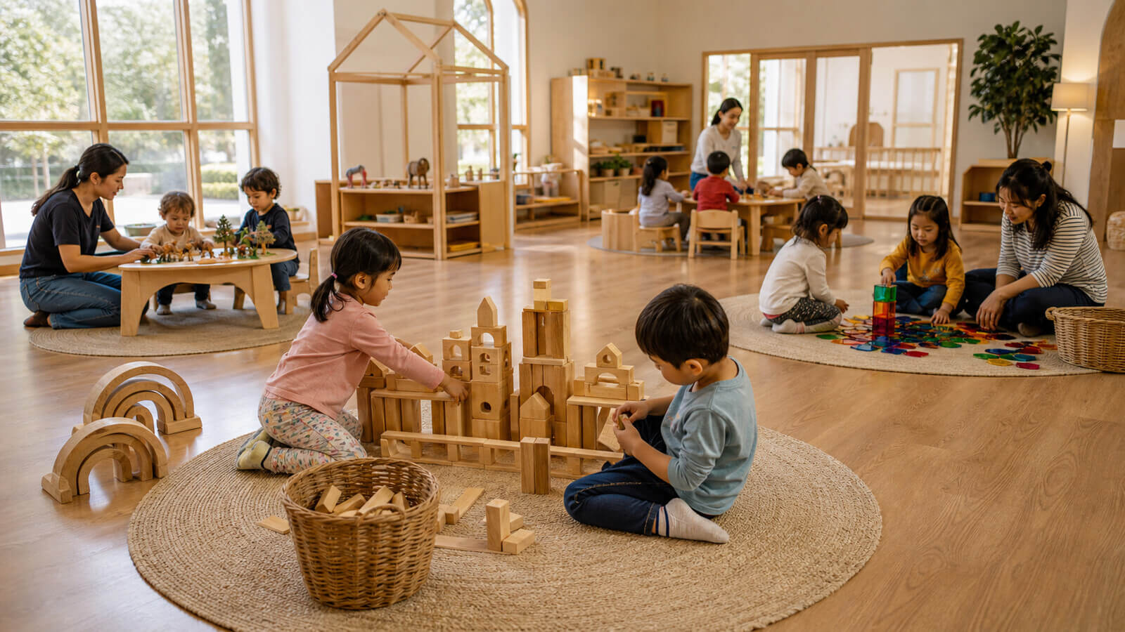 Niños explorando materiales y registrando hallazgos