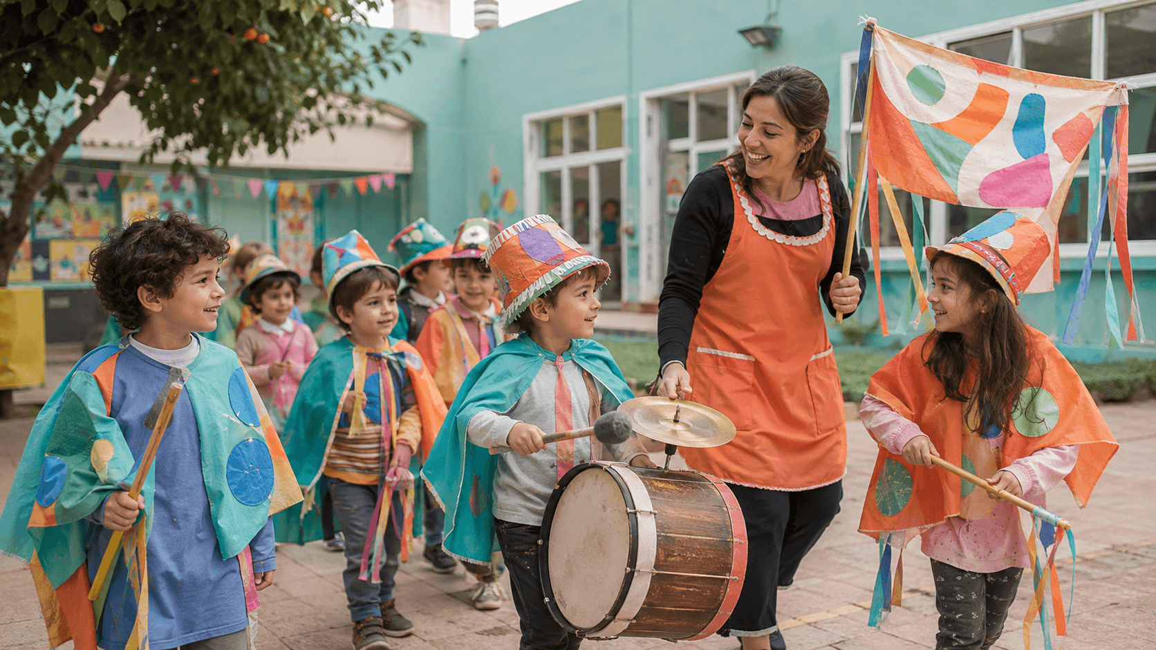 Murga infantil en el jardín para trabajar el Carnaval 2026 en Nivel Inicial