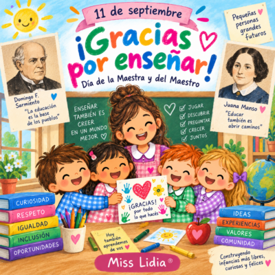 Portada de la canción ¡Gracias por enseñar! de Miss Lidia