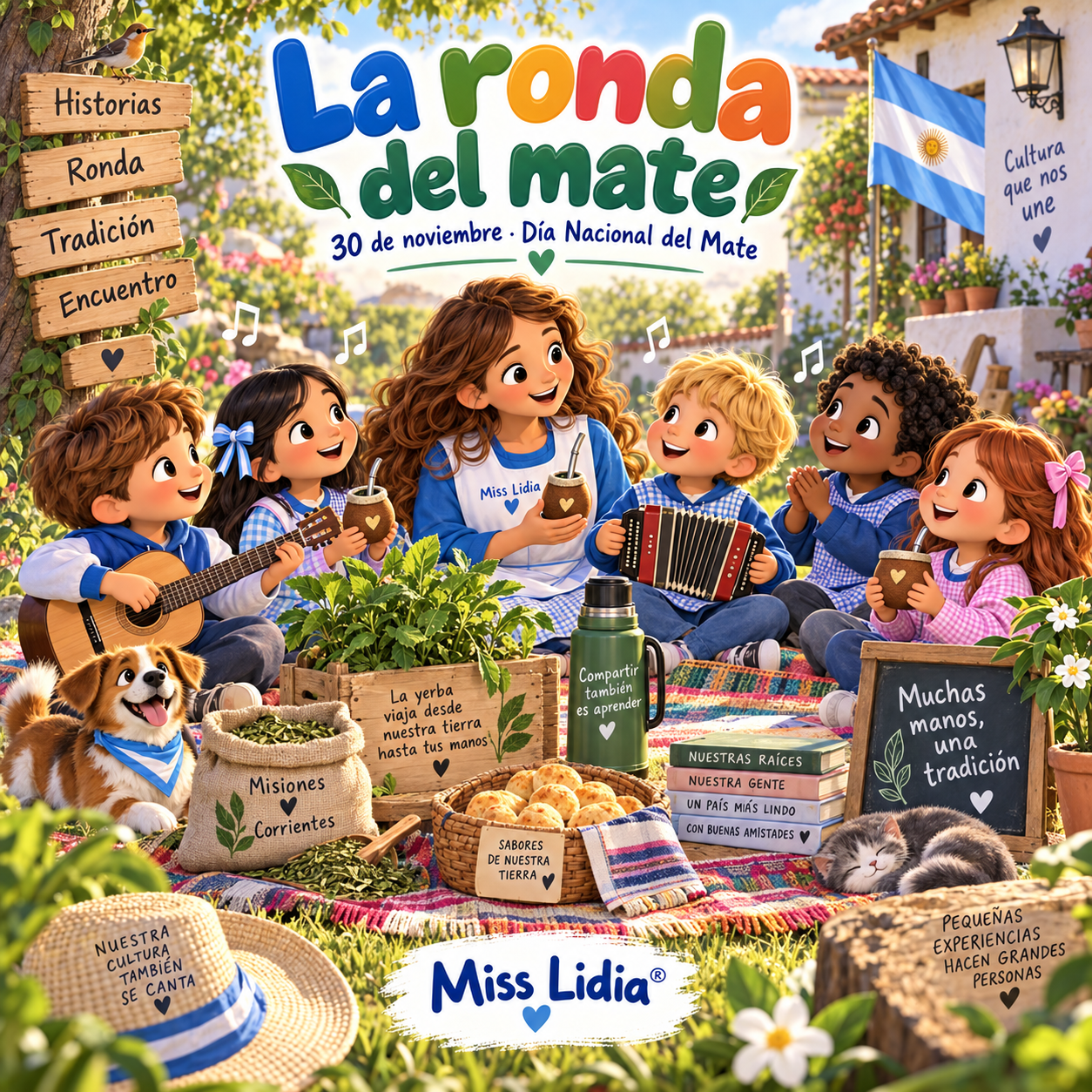 Portada de la canción La ronda del mate de Miss Lidia
