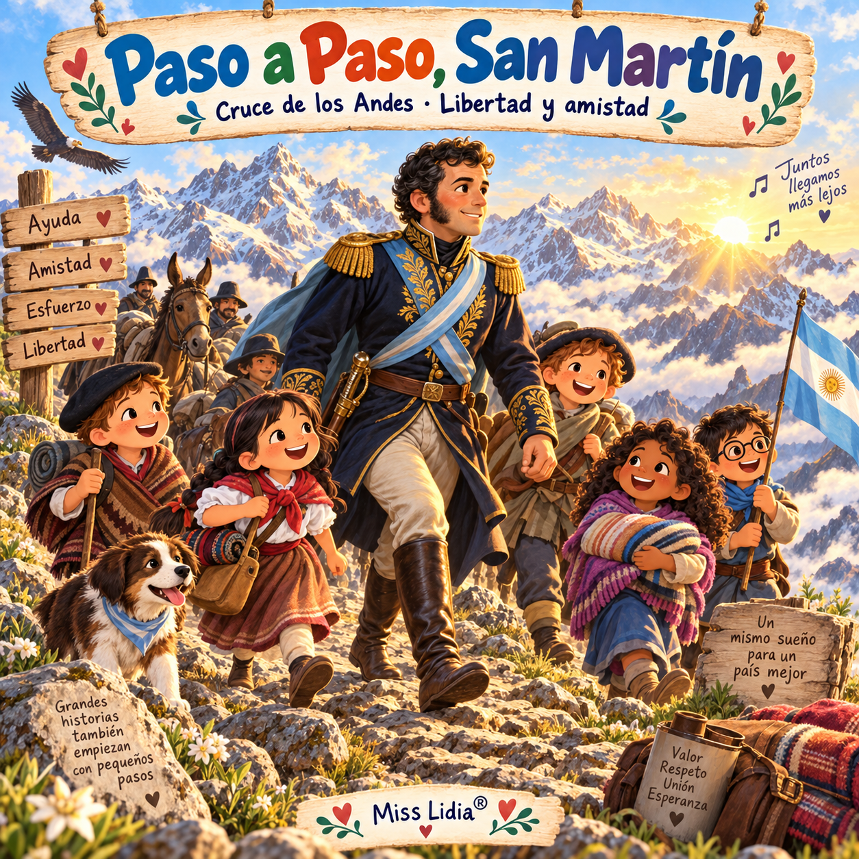 Portada de la canción Paso a Paso, San Martín de Miss Lidia