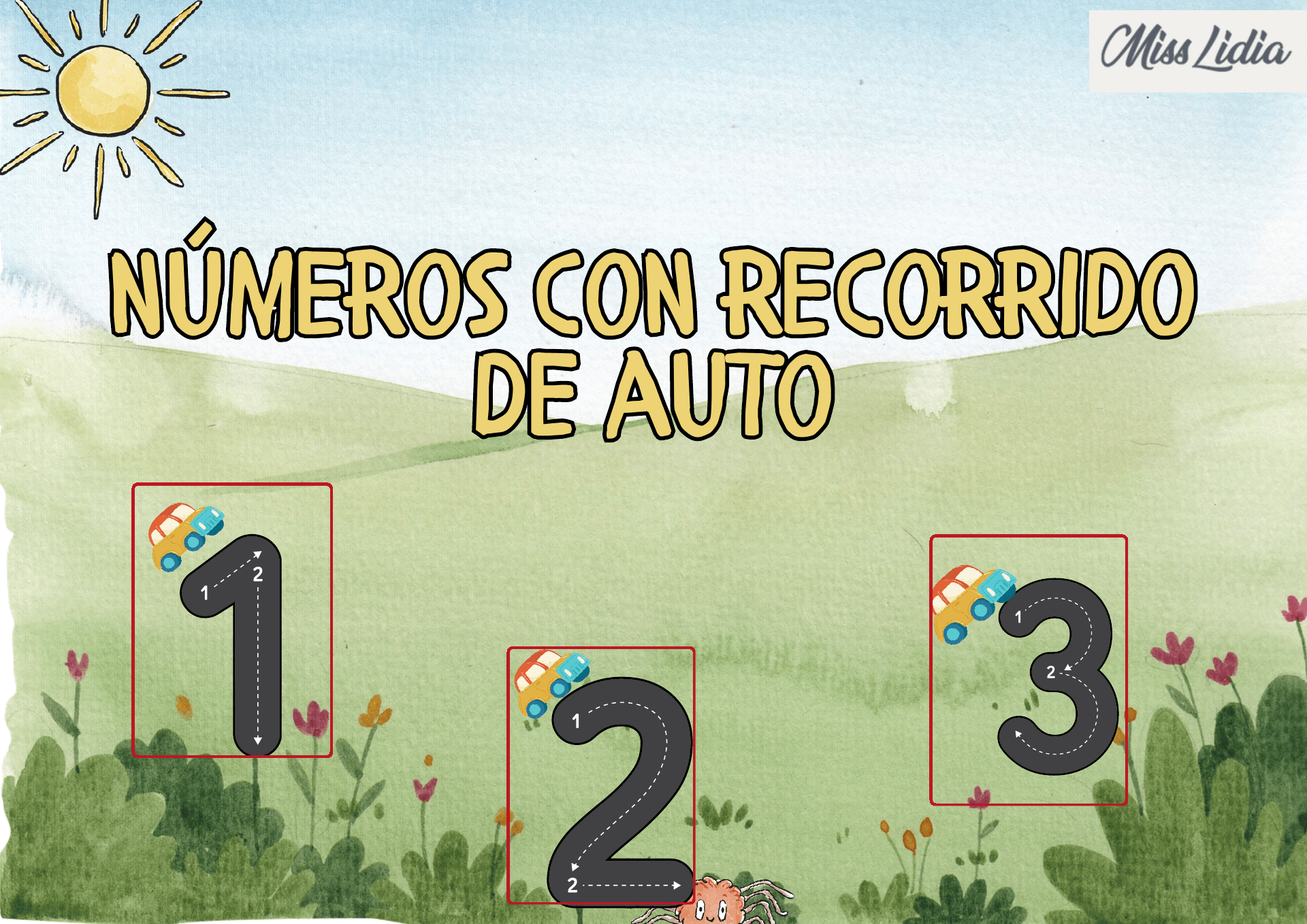 Portada Números con recorrido de auto