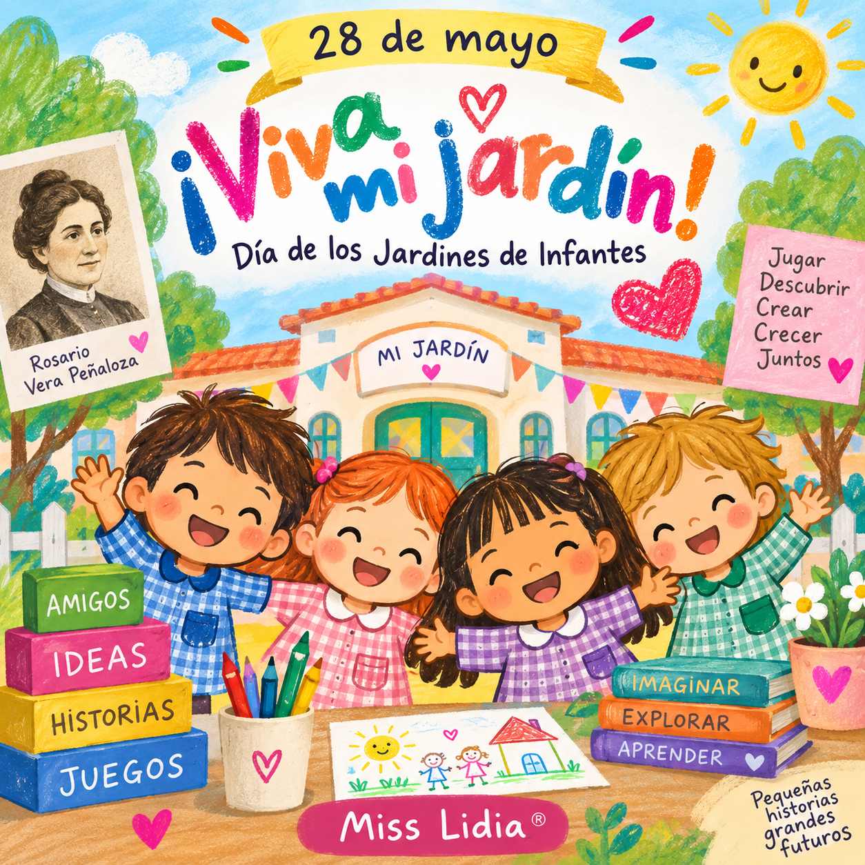 Portada de la canción ¡Viva mi jardín! de Miss Lidia