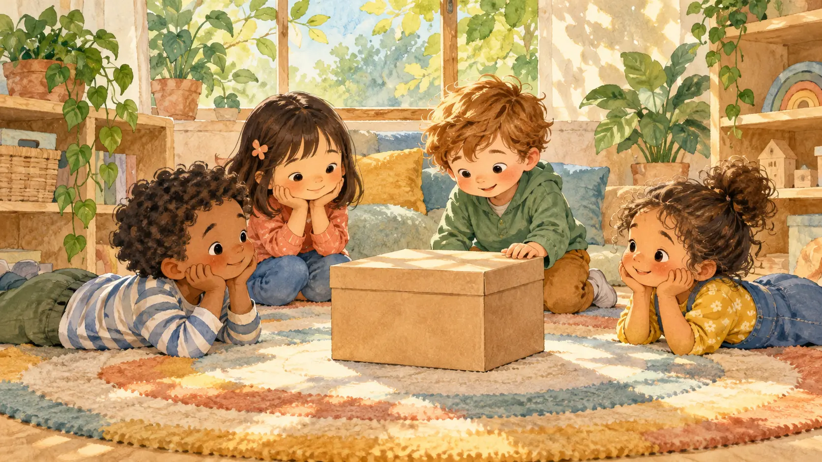 Adivinanzas para mirar la sala: ilustración de portada.