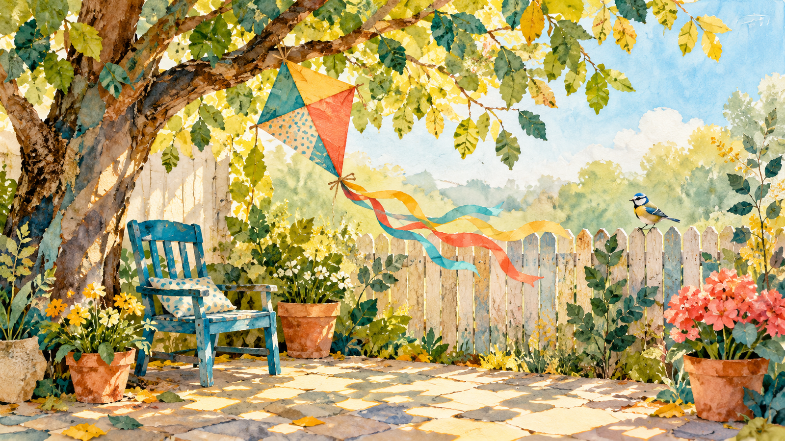 Ilustración original de referencia para Coplas del patio; no pertenece a una edición del libro
