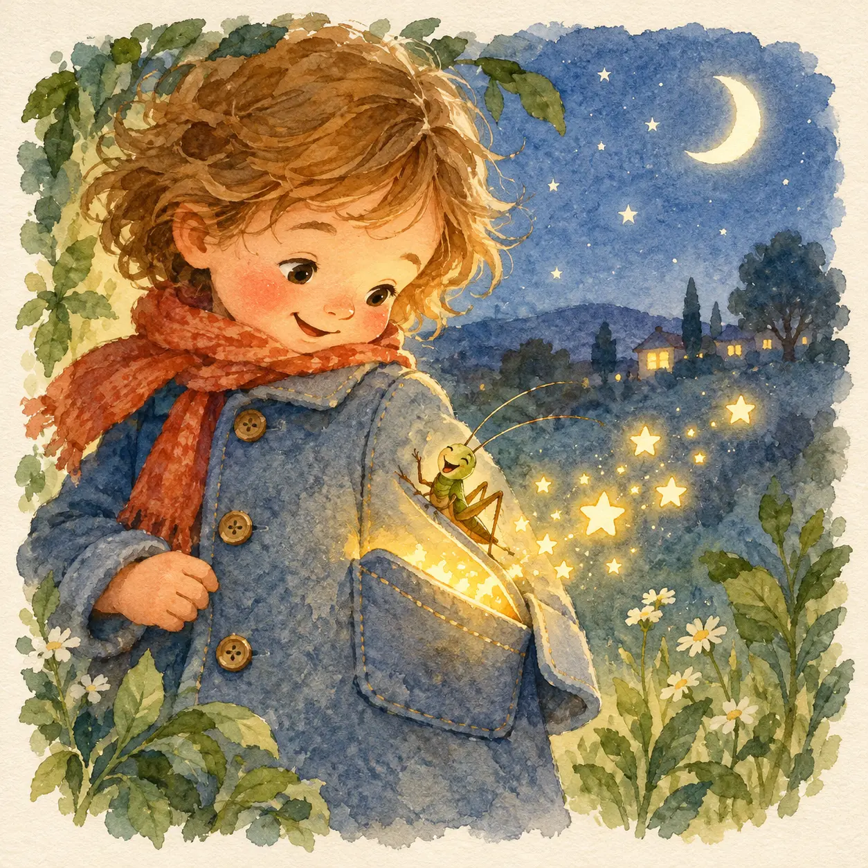 Luces que salen del bolsillo de la noche.