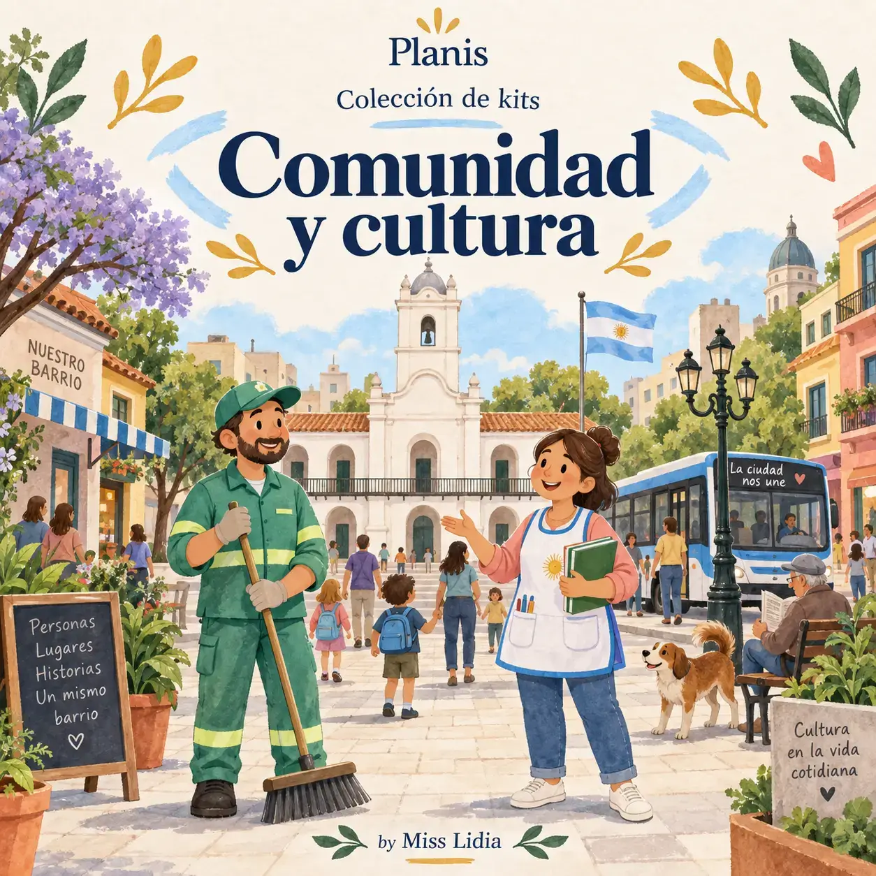Colección de kits: Comunidad y cultura Colección Comunidad y cultura: barrio, trabajadores, transporte y patrimonio argentino.