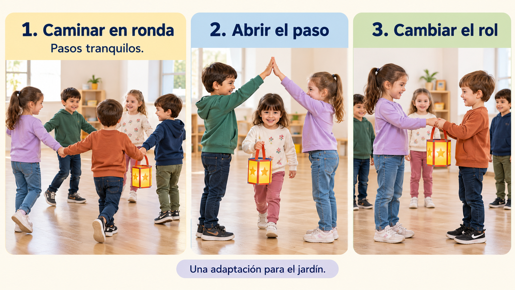 Caminar, abrir el paso y cambiar de rol: una adaptación para el jardín.