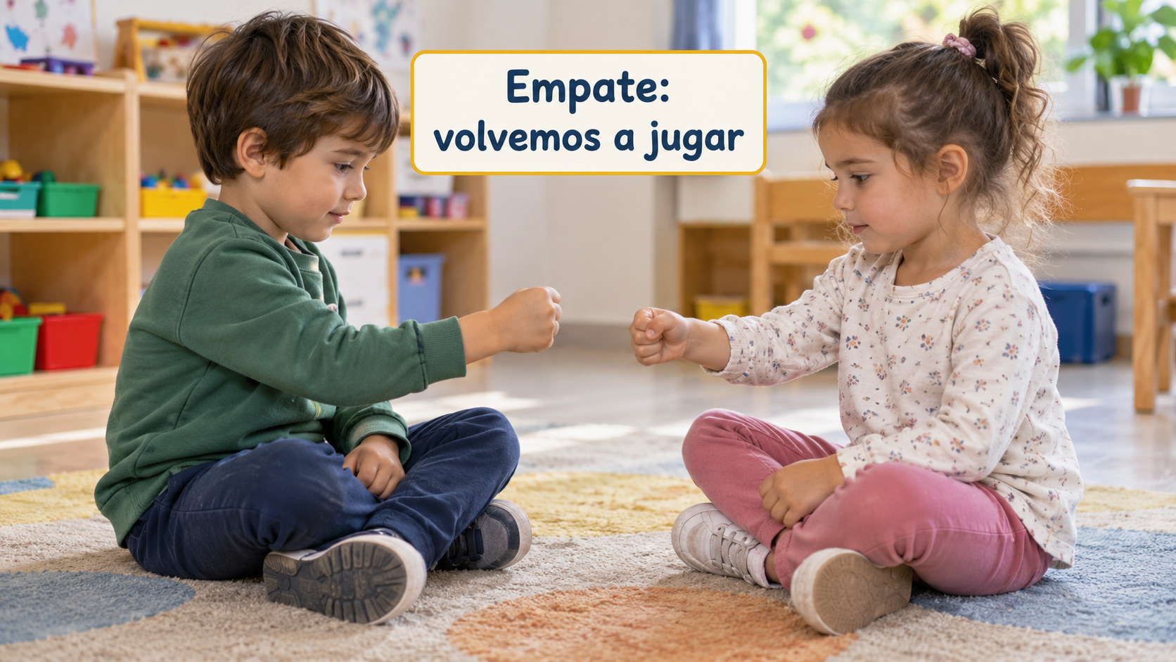 Cuando ambos muestran el mismo gesto, se vuelve a jugar.