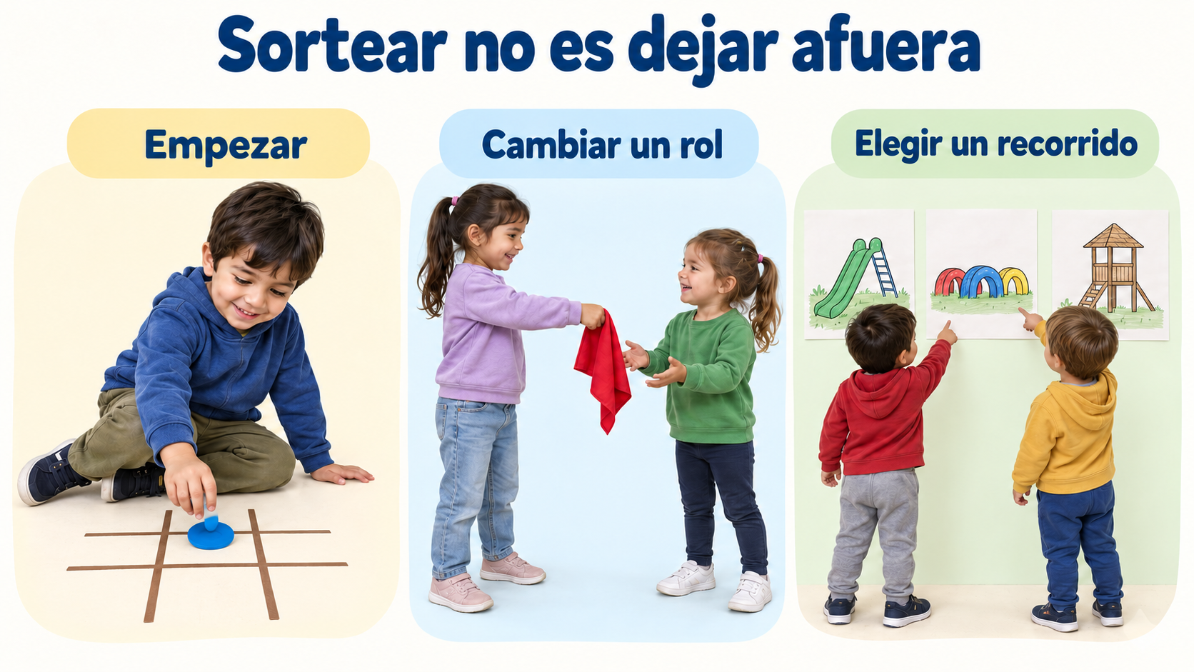Sortear un inicio o un rol no implica eliminar participantes.