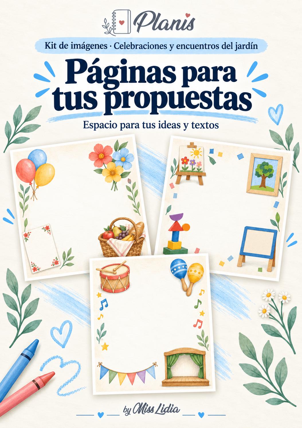 Páginas para tus propuestas del kit Celebraciones y encuentros del jardín.