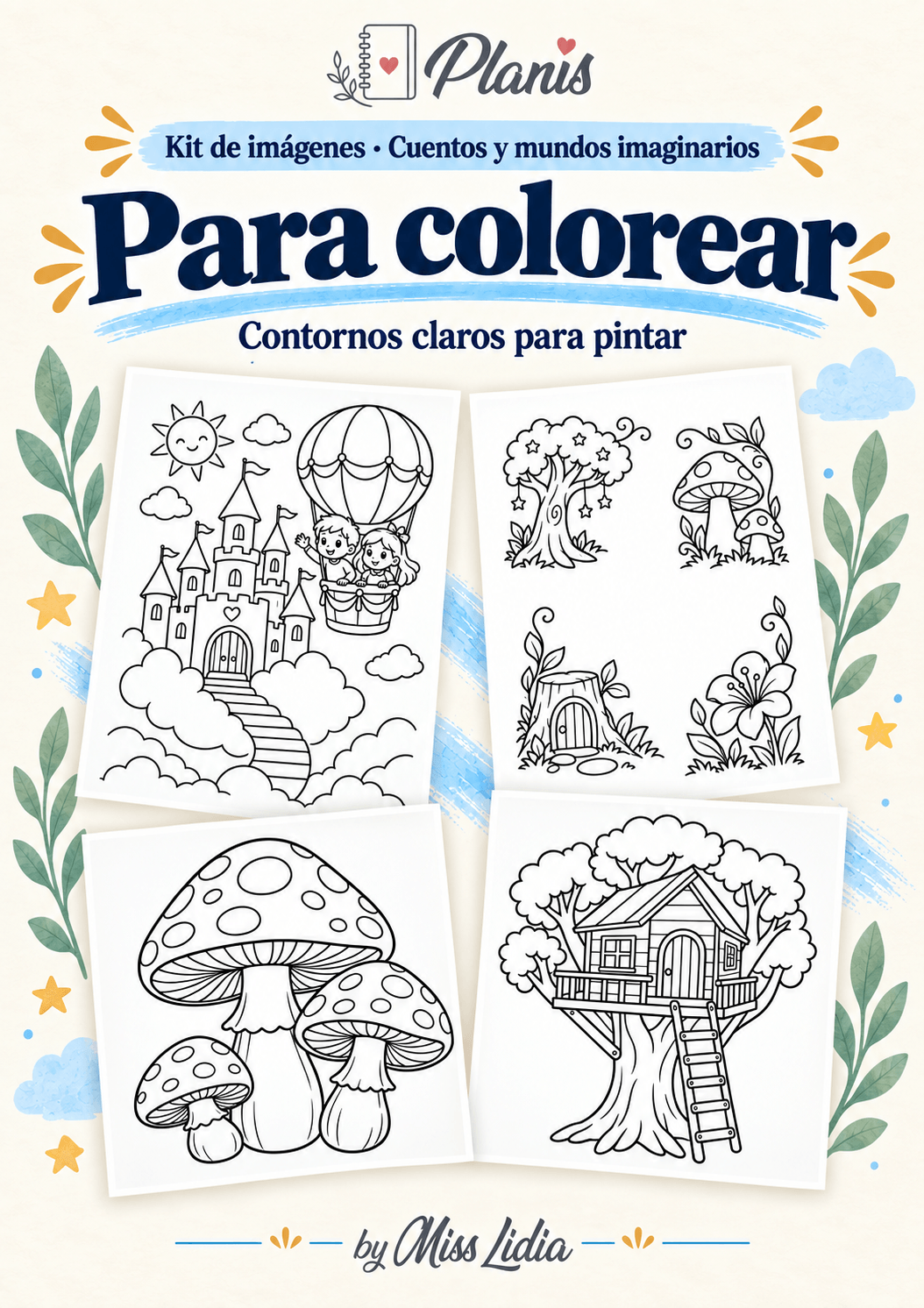 Para colorear: Cuentos y mundos imaginarios Selección de dibujos de línea para colorear de Cuentos y mundos imaginarios.