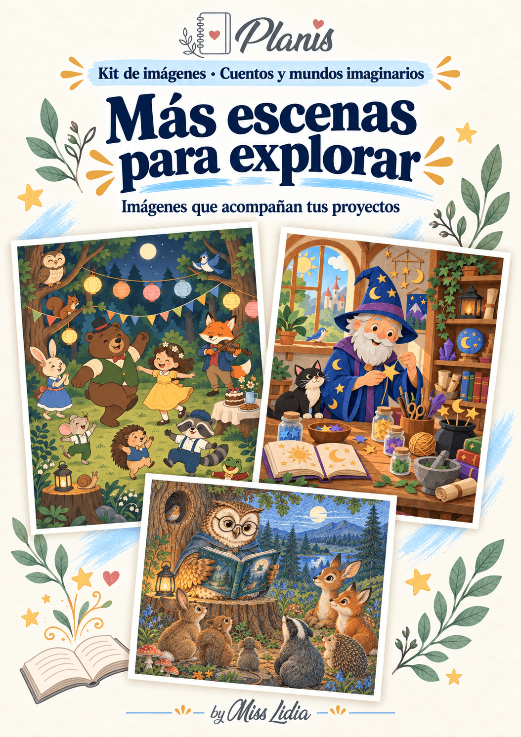 Más escenas para explorar: Cuentos y mundos imaginarios Otras escenas y situaciones incluidas en el kit de Cuentos y mundos imaginarios.