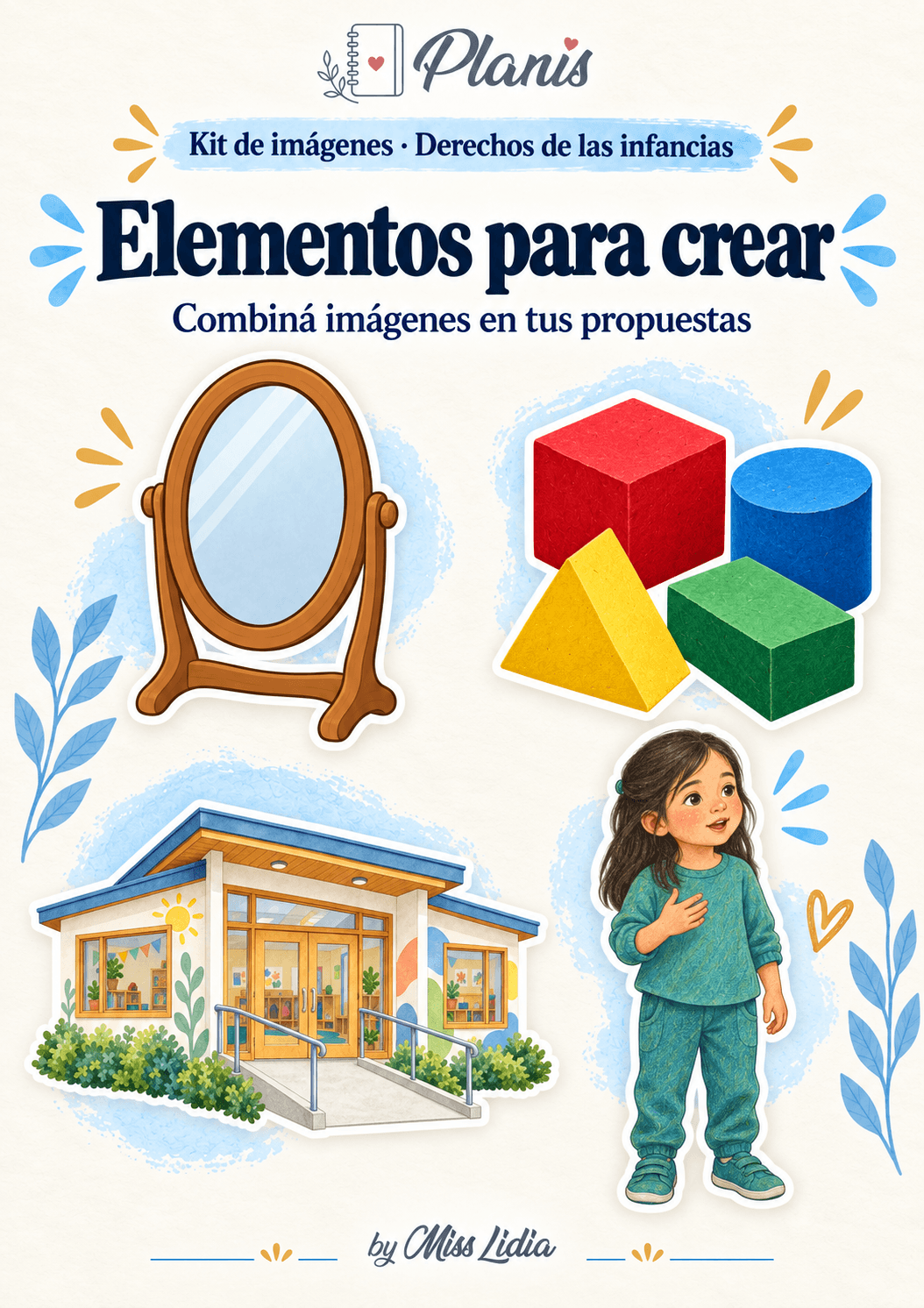 Elementos para crear: Derechos de las infancias Elementos para crear del kit Derechos de las infancias.