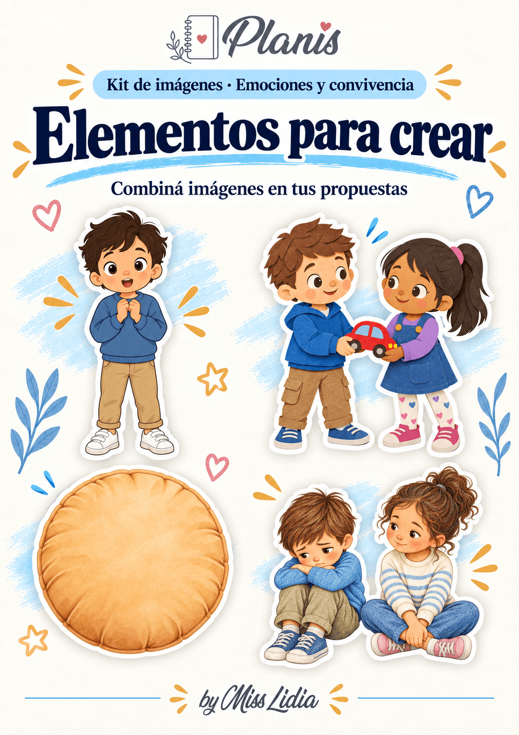 Elementos para crear: Emociones y convivencia Selección de elementos para incorporar a materiales propios de Emociones y convivencia.