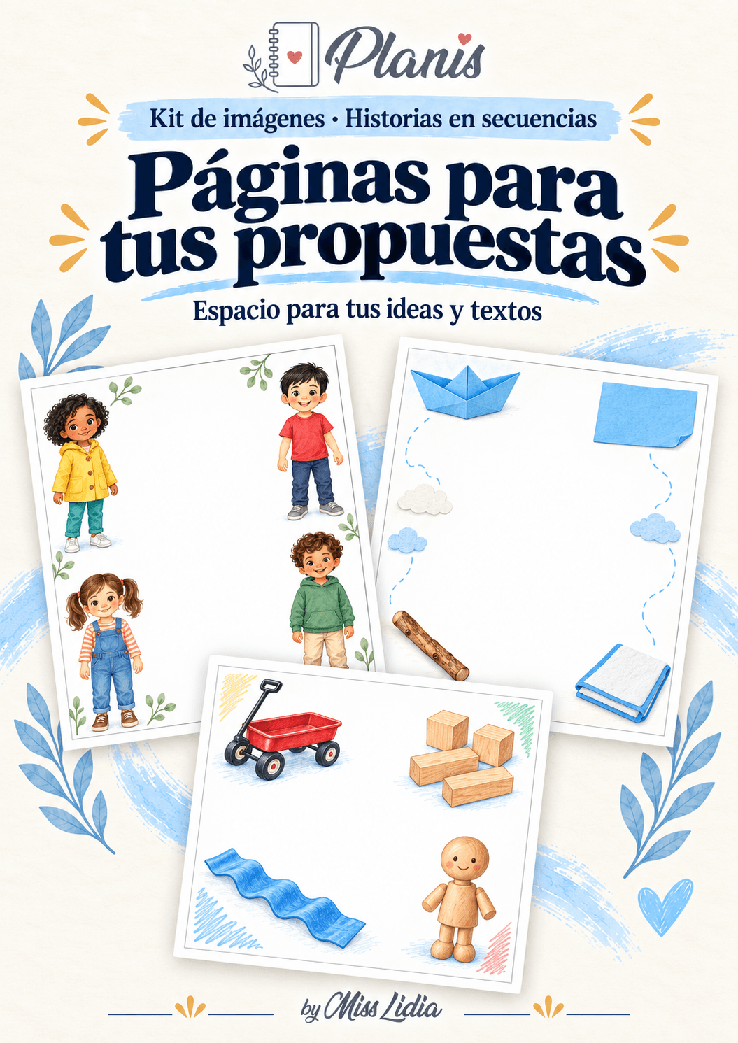 Páginas para tus propuestas del kit Historias en secuencias.
