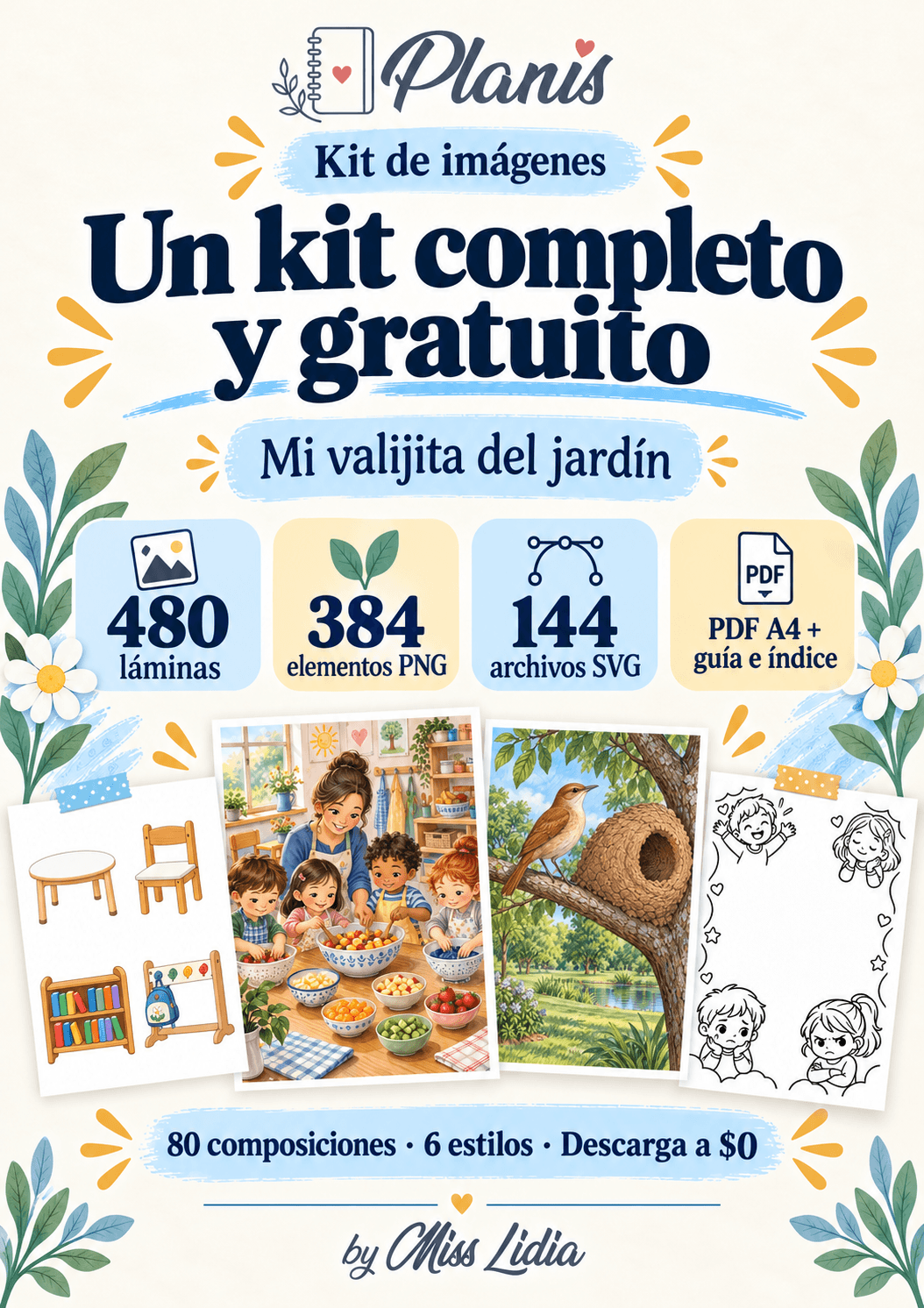 Mi valijita del jardín: contenido Mi valijita del jardín: contenido
