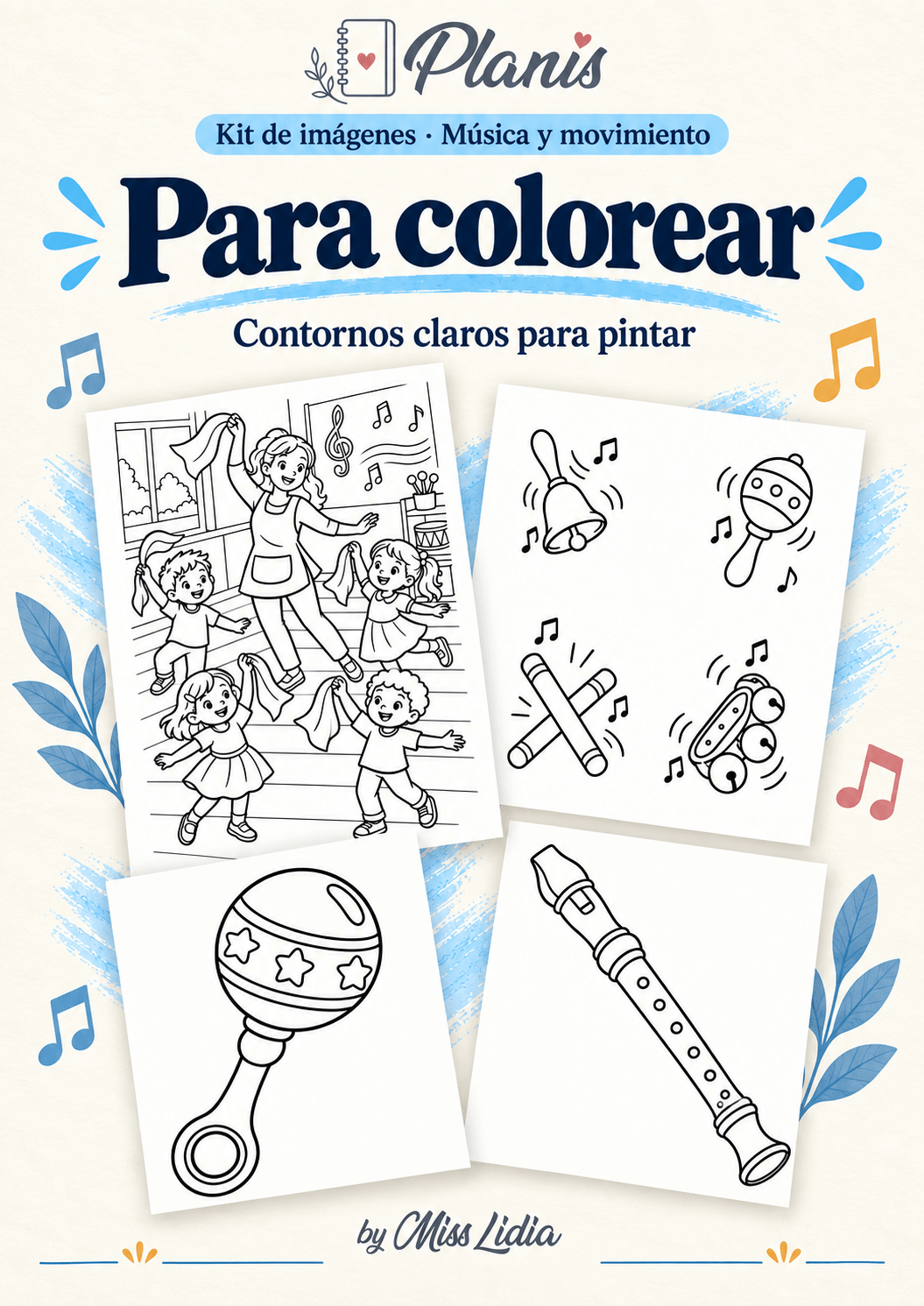Para colorear: Música y movimiento Selección de dibujos de línea para colorear de Música y movimiento.