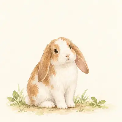 Ilustración de un conejo para presentar el tema del calendario del jardín